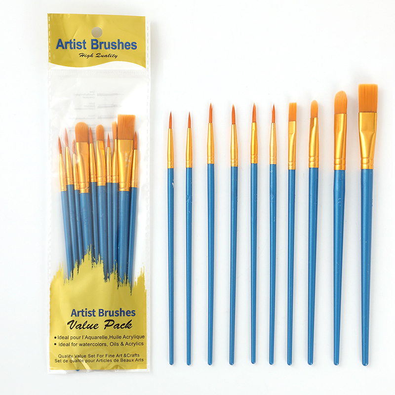 10Pcs 진주 빛 플라스틱 막대 오일 브러쉬 세트 나 - Gouache Paint Set 리뷰 및 가격