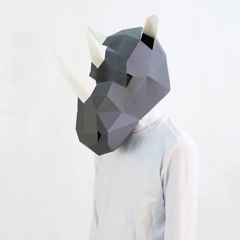 코뿔소 성인 헤드 마스크 종이 모델, 3D Paperc - Art Craft Cardboard 리뷰 및 가격